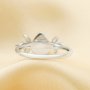 6x8MM Keepsake Breast Milk Resin Pear Bezel Ring Settings,Solid 925 Sterling Silver Rose Gold Plated Ring,Art Deco Ring,DIY Memory Ring Supplies 1294680