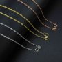 1Pcs 1.9MM Thick 16-22Inches Rose Gold Plated Solid 925 Sterling Silver Twisted Chain Necklace DIY Supplies Findings 1320009