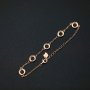 1Pcs 3-7MM Simple Round Bezel Rose Gold Plated Solid 925 Sterling Silver DIY Bracelet Blank Settings for Cabochon Gemstone 1900225