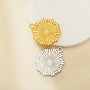 Keepsake Breastmilk Stainless Steel Round Bezel Pendant,Flower Art Deco Round Pendant Charm,Silver Gold Pendant,DIY Pendant Supplies 1411439