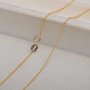 0.9MM Solid 18K Yellow Gold Necklace,Au750 Necklace,18K Gold Cable Necklace,DIY Necklace Chain Supplies 1315026