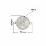 14MM Round Stainless Steel Pendant Settings With Two Loops,Minimalist Silver Pendant Charm Connector,DIY Pendant Blank Supplies 1431543