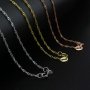 1Pcs 1.9MM Thick 16-22Inches Rose Gold Plated Solid 925 Sterling Silver Twisted Chain Necklace DIY Supplies Findings 1320009