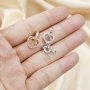 1Pcs 5-9MM Simple Heart Prong Bezel Settings For Round Cz Stone Solid 925 Sterling Silver DIY Pendant Charm Tray 1411217