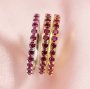 2MM Dainty July Birthstone Eternity Ring Red Ruby Gemstone Wedding Engagement Full Band Stackable Ring Solid 14K Gold Ring 1294301