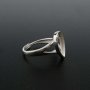 1Pcs Pear Bezel Ring Settings Blank Adjustable Simple Split Shank Solid 925 Sterling Silver DIY Tray for Cabochon Gemstone 1294180