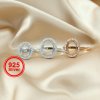 1Pcs Multiple Size Rose Gold Silver Oval Cz Stone Prong Setting 925 Sterling Silver Bezel Tray DIY Adjustable Ring Settings 1224001