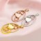 8MM Keepsake Halo Breast Milk Resin Birthstone Heart Pendant 6MM Prong Settings Mother Baby Solid 14K/18K Gold Charm Bezel 1431135-1