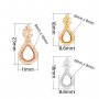 Halo Pear Prong Pendant Settings,Solid 925 Sterling Silver Rose Gold Plated Pendant Charm,Butterfly Art Deco Pear Pendant,DIY Pendant Supplies For Gemstone 1431494