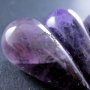 4pcs 15x30mm water drop shape purple amethyst half drilled loose beads for DIY pendant charm supplies 3000032