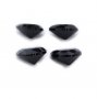 5Pcs Natural Pear Drop Black Onyx Faceted Cut Loose Gemstone Nature Semi Precious Stone DIY Jewelry Supplies 4150015