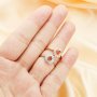 6MM/8MM Round Prong Ring Settings,Sun Flower Solid 925 Sterling Silver Rose Gold Plated Ring,Vintage Styles Ring,DIY Ring Bezel Supplies 1215068