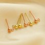 1Pair 2MM Ball Post Studs Earrings with Open Loop,14k Gold Filled Ball Studs Earringss,Minimalist Earringss,DIY Earringss Supplies 1706124