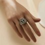 Heavy Jerusalem Cross Stainless Steel Ring,Stainless Steel Baptism Ring,Cross Religious Ring,Men's Ring,DIY Ring Supplies 1295010