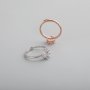 1Pcs 6X8MM Oval Silver Rose Gold Gemstone Cz Stone Crown Prong Bezel Solid 925 Sterling Silver Adjustable Ring Settings 1224019