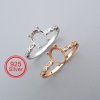 6x8MM Oval Prong Ring Settings Solid 925 Sterling Silver Rose Gold Plated Vintage Style Set Size DIY Ring Bezel for Gemstone Supplies 1224081