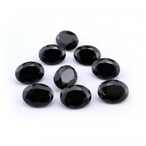 1Pcs Oval Black Spinel Faceted Cut Loose Gemstone Natural Semi Precious Stone DIY Jewelry Supplies 4120125