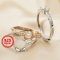 1Pcs 4-10MM Round Simple Rose Gold Silver Gems Cz Stone Prong Bezel Solid 925 Sterling Silver Adjustable Ring Settings 1210033