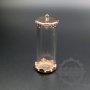 5pcs 40x15mm vintage style round glass tube dome in rose gold color bezel tray DIY wish vial pendant charm supplies 1800235