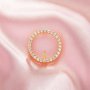 Keepsake Breast Milk Resin Ball Round Pin Pendant Settings For Half Drilled Pearl Bead,Solid 14K 18K Gold Pendant,DIY Pendant Supplies 1431504