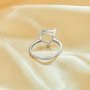 Triangle Prong Ring Settings,Solid 925 Sterling Silver Rose Gold Plated Ring,Minimalist Triangle Ring,DIY Ring Supplies For Gemstone 1295067