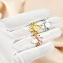 8x10MM Pear Keepsake Breast Milk Resin Stackable Ring Settings Rose Gold Plated Solid 925 Sterling Silver DIY Supplies 1294335