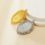 Keepsake Breastmilk Stainless Steel Oval Bezel Pendant,Vintage Styles Art Deco Oval Pendant,Silver Gold Pendant,DIY Pendant Supplies 1421254