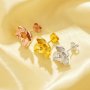 4MM Keepsake Breast Milk Resin Round prongs Studs Earrings Settings,Flower Solid 925 Sterling Silver Rose Gold Plated Earrings,DIY Earring Supplies 1706229