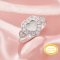 Keepsake Breast Milk Resin Heart Bezel Ring Settings,Solid 14K 18K Gold Ring,Vintage Styles Moissanite Heart Solid Back Ring,DIY Ring Supplies 1295046