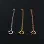 5pcs 3-8CM Extension Chain with Spring Ring Clasp for Necklace Rose Gold Plated Solid 925 Sterling Silver DIY Supplies 1320016