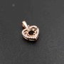 1Pcs 5-9MM Simple Heart Prong Bezel Settings For Round Cz Stone Solid 925 Sterling Silver DIY Pendant Charm Tray 1411217