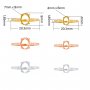 Oval Prong Ring Settings,Solid 925 Sterling Silver Rose Gold Plated Ring,Art Deco Bezel Ring,DIY Ring Supplies For Gemstone 1224226