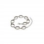 1Pcs 8X10MM Oval Bezel Solid 925 Sterling Silver Bracelet Settings DIY Supplies 6''+2'' Extension 1900213