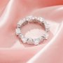 4MM Full Band Keepsake Breast Milk Resin Heart Bezel Ring Settings,Solid 925 Silver Ring,Heart Ring,DIY Ring Supplies For Gemstone 1294938