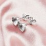Keepsake Breast Milk Resin 6MM Heart Earrings Blank Settings,Solid Back Solid 14K 18K Gold Studs Earring,DIY Earrings Supplies 1702243