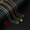 1Pcs 1.5MM Thick 16-22Inches Rose Gold Plated Solid 925 Sterling Silver Cable Chain Necklace DIY Supplies Findings 1320006