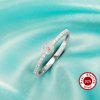 Ball Round Pin Ring Settings For Half Drilled Pearl Bead,Solid 925 Sterling Silver Ring For Half Drilled Beads,Pave Moissanite Ring,DIY Ring Supplies 1295072