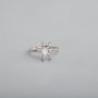 1Pcs Irregular Stone Prong Claw Bezel 925 Sterling Silver Rose Gold Adjustable Ring Settings DIY Supplies Findings 1294147