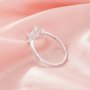 Oval prongss Ring Settings,Solid Solid 14K 18K Gold Ring with Moissanite Stones,Three Stone DIY Ring Supplies For Gemstone 1222156