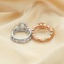 6x8MM Oval Prong Ring Settings,Breast Milk Resin Marquise 2x4MM Stacker Ring Band,Flower Stackable Solid 925 Sterling Silver Rose Gold Plated Ring,DIY Ring Blank 1294552