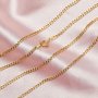 1.8MM Cuba Link Chain Necklace14K Gold Plated Solid 925 Silver Necklace Chain,Dainty Curb Chain,DIY Simple Chain 1315035