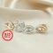 Halo Marquise Prong Studs Earrings Settings Solid 925 Sterling Silver Rose Gold Plated Earrings Bezel Gemstone DIY Supplies 1706072