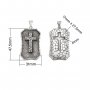 Stainless Steel Cross Pendant,Rectangular Cross Signet Pendant,Men's Silver Pendant Charm,DIY Pendant Supplies 1431464