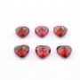 5Pcs Heart Red Garnet January Birthstone Faceted Cut Loose Gemstone Nature Semi Precious Stone DIY Jewelry Supplies 4130014