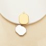 6x8MM Rectangle Bezel Pendant Settings,Yellow Gold Silver Stainless Steel Pendant Charm,Minimalist Rectangle Pendant,DIY Pendant Blank Supplies 1431521