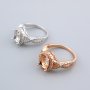 7x9MM Oval Prong Ring Settings Solid 925 Sterling Silver Rose Gold Plated Set Size DIY Ring Bezel for Gemstone Supplies 1224078