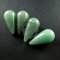 4pcs 15x30mm water drop shape green aventurine jasper jade half drilled loose beads for DIY pendant charm supplies 3000033