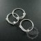 5pcs 17.5mm diameter silver plated brass simple wiring ring DIY ring supplies findings 1294032