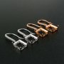 1Pair 8x10MM Rectangle Hook Earrings Settings Rose Gold Plated Solid 925 Sterling Silver Bezel DIY Supplies for Gemstone Jewelry 1706059