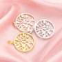 20MM Keepsake Breast Milk Resin Marquise Pendant Bezel Settings,Solid 14K 18K Gold Pendant Charm,Tree of Life Pendant,DIY Pendant Bezel 1431218